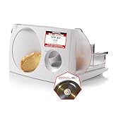 Emerio Allesschneider'Made in EU' MS-125000, Edelstahl Messereinheit in Deutschland produziert, einstellbar 0-17mm, BPA frei, platzsparend klappbar, mit Sicherheitsschalter, Eco 100Watt, Weiß