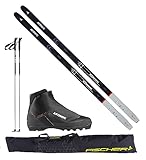 Atomic Langlaufski-Set Savor XC, 193cm Ski, Bindung, Schuhe, Stöcke und Fischer Skisack, Komplettes Langlauf-Ausrüstungsset