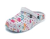 Bock op Kölle Sprint Sport Damen Clogs Gartenschuhe Pantoletten atmungsaktiv (Regenbogen, eu_Footwear_Size_System, Adult, Numeric, medium, Numeric_40)