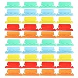 Abaodam Registerlaschen Hängeregister Kunststoff 50 Stück Bunt für Hängemappen und Bürogebrauch mit Farbcodierten Indexclips