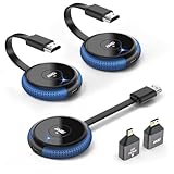 AIMIBO Wireless HDMI 2 Transmitter & 1 Receiver, HDMI Wireless Multiple TXs 165FT/50M, 4K Decoding 5G Video Audio Streaming HDMI Funkübertragung für Laptop/DSLR/TV Box/PC/Phone to TV/Monitor/Projector