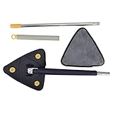 Ausziehbarer dreieckiger Mopp, drehbar, um 360 Grad verstellbar, Reinigungsmopp, ABS-Edelstahl, für Zuhause, Badewanne, Boden, Wand
