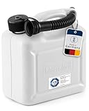 hünersdorff Kraftstoff-Kanister 811500 STANDARD 5l für Benzin, Diesel und andere Gefahrgüter, UN-Zulassung, made in Germany, TÜV-geprüfter Produktion, natur