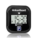 TEOV Elektronische Parkscheibe mit Zulassung KBA fürs Auto - Digitale Parkuhr mit Nachtmodus und Taktungseinstellung, Großer Bildschirm, präzise Zeitmessung - Platz. Schwarz.