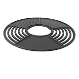42 Cm Runder Grillrost aus Gusseisen, Grillrost-Grill-Kombination, Antihaftbeschichteter Holzkohlegrill, BBQ-Pfannenplatte, Ersatz für Camping-Picknicks Im Freien