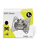 maxx.onLine 3loch SAT-Dose 0,5–2400 MHz, unicable tauglich, Enddose, Antennendose, Aufputz & Unterputz, DC Pass, Class A, DVB-C, DVB-S/S2, DVB-T/T2