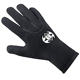 PAWHITS Neoprenhandschuhe 3mm Thermohandschuhe Winterhandschuhe wasserdichte Anti-Rutsch-Handschuhe für Männer und Frauen Herren Schwarz (XL)