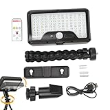 Solar Außenlampe Bewegungsmelder - Energieeffiziente LED Solarleuchte, Wetterfeste Outdoor Lampe, Drehbare Sicherheitsbeleuchtung, Flexibles Montagesystem | Vorgarten Einfahrt Camping Hof Garten Wohnm
