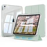 HTGGHG Smart Case für iPad Air 11 Zoll M3/M2 (2025/2024), 11 Zoll 5. / 4. Generation (2022/2020) mit Stifthalter, 2-in-1 abnehmbare harte PC-Rückseite, Auto-Wake/Sleep, Hellgrün
