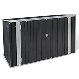 IDMarket - Abschließbares Gartenhaus aus Metall mit Mehreren Aufbewahrungsmöglichkeiten für Fahrräder, Werkzeuge und Mülltonnen