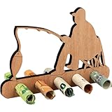 Gsedaox Geschenkidee Angler,Originelle Geburtstag Geldgeschenk Holz,Originelles Geldgeschenk, Gutscheinverpackung, Geschenke Geldgeschenk Für Freunde, Familie