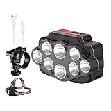 Fahrrad-Frontscheinwerfer – Superhelle LED-Fahrradscheinwerfer Frontlicht – 360° drehbares Fahrradlicht mit 8 Lichtern, wasserdichtes Fahrradzubehör für Mountainbike