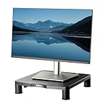 Fellowes Everyday Monitorständer mit 3 Höhenverstellungen – Ergonomischer Monitor Riser mit Kabelmanagement – Für PC, Laptop, iMac – Max. Belastung 27 kg – Schwarz