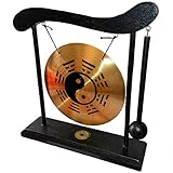 lachineuse - Yin-Yang-Gong - Zen-Dekoration aus Holz und Kupfer - Asiatisches Deko-Objekt für Zuhause, Büro, Wohnzimmer - Geschenkidee Japan Asien - Asiatische Tradition, 20