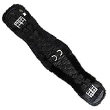 Merauno® Lammwolle Konturgurt Sattelgurt, Kurzgurt Dressurgurt, aus Qualitäts Merino Lammwolle, spezielle anatomisch konkave Form, für bessere Rutschfestigkeit. Farbe:Natur,Schwarz,Braun,Anthrazit