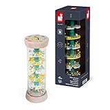 Janod - Regenmacher aus Holz - Kollektion Pure - Baby- und Kleinkindspielzeug - Entwicklung der Feinmotorik Visuelle und akustische Stimulation - Farbe auf Wasserbasis - Ab 6 Monaten, J05193