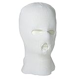 Mil-Tec Kopfhaube Balaclava Acryl 3-Loch, Weiß, Einheitsgröße