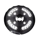 SOIMISS Usb Wiederaufladbare Led Sonnenschirmbeleuchtung Roman Lampenlichter Kabellose Tragbare Zeltlampe Notlicht Outdoor Camping Garten Schwarz Weiß
