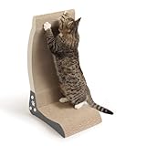 PETWERK® Luna Kratzbrett | Katze | 60cm hoch| L förmig | stabile Kratzpappe für Wand und Ecke | widerstandsfähig und sicher | Kleiner Kratzbaum | Kratzmatte | Möbelschutz | Katzenpflege | Kratzmöbel