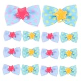 Supvox 20 Stück Teiliges Hundeschleifen mit Sternmotiv Elastische Haargummis für Kleine Hunde Strapazierfähige Haustierhaarschmuck-Accessoires Praktische Schleifenhaarbänder für Welpen