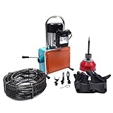 MINRS 1000W 400r/min Elektrische Rohrreinigungsmaschine 12M Kanalreinigungsmaschine für Ø20-150mm Rohrleitungen Rohrreinigungsspirale Rohrreinigungsgerät Abflussreiniger
