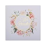 Art Nuvo HOCHZEITSEINLADUNGEN SATZ 20 St. 135x135mm MIT BEDRUCKBAREN EINLAGEN UND UMSCHLÄGEN FÜR HOCHZEIT – VERGOLDETES MUSTER