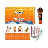 Karaoke Spiel Für Partys | Musik Thema Interaktiv | Party Brettspiel mit Karaoke-Mikrofon - Für Geburtstag Klassenzimmer Weihnachten Picknick Erwachsene Teenager Kinder College Studenten Gruppen