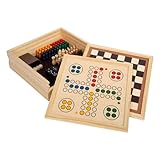 Small Foot Spielesammlung 7 Klassiker aus Holz, Gesellschaftsspiele für die ganze Familie, für Kinder ab 6 Jahren, 12322