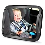 Vinabo Baby-Autospiegel, Bruchsicherer Babyspiegel, um 360° Verstellbarer Baby-Autospiegel, Baby-Rücksitzspiegel, Unverzichtbare Sicherheit - Geeignet für Allerlei Kopfstützen