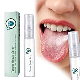 Mundtrockenheitsspray,Mundreinigungsspray,Mundspray gegen Mundgeruch,Zungenreparatur Spray,Zungenlinderungsbehandlungsspray,Spray Zur Linderung Rissiger Zungen,Zunge Gegen Trockenheit