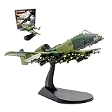 Generisch 1/100 A-10 Attack Thunderbolt II Warthog Kampfjet, vorgefertigtes Flugzeugmodell aus Metalldruckguss mit Ausstellungsständer, vormontierte Militärreplik for Ausstellungssammlung