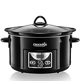 Crock-Pot Schongarer | 4,7 l (bis zu 5 Personen) | programmierbare Zeitschaltuhr | Schwarz [SCCPRC507B]