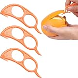 3 Stück Schäler Orangenschäler Zirtrusfrüchteschäler Schäler（Orange）