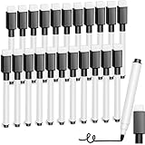 DTYDECLE 22 Stück Schwarze Whiteboard Stifte, Trockenlösch Abwischbare Marker Dry Wipe Markers mit Feiner Spitze für Büro Schule Zuhause