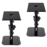 Studio-Monitor-Ständer und Lautsprecherständer, Desktop-Ständer, 2er-Set, 17 x 20 cm große Metallablageideal für 3 bis 4 Zoll Monitorlautsprecher und Regallautsprecher