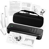 TATTMUSE Thermodrucker A4, Mobiler Drucker A4 für Unterwegs, Bluetooth Tragbarer Drucker für Fahrzeuge, Büro, Zuhause, Schule, Kompatibel mit iOS, Android, Laptop