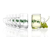 Stölzle Lausitz Weinkanne OHNE WEINLAUB Trinkgläser Set 250 ml / 6er Set Gläser mit Henkel/Glaskrug geeignet als Limonadengläser, Bowlegläser, Eistee Gläser, Weinschorle Gläser und für Obstweine