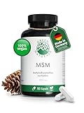 MSM Kapseln hochdosiert - 2100 mg Methylsulfonylmethan aus Kiefern pro Tagesdosis - 180 Kapseln