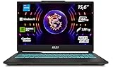 MSI Cyborg 15 Gaming Laptop, 15,6' Full HD 144Hz, Intel Core i5-13420H, NVIDIA GeForce RTX 4050, 16GB DDR5, 512GB SSD, Windows 11 Home, QWERTZ Tastatur, A13VE-863, Schwarz/transparent