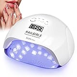 Nailgirls LED UV Lamp Nägel,150W Nail Lamp 4 Timer Auto Sensor LCD Display Nagellacktrockner Gerät Abnehmbare Magnet-Platte LED UV Trockner Nagellampe für Gelnägel Finger Zehennagel Nagelstudio Lampe