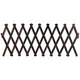 CHUEHKAK Rankgitter Ausziehbar 200 x 30cm Gartenzaun Ausziehbar Pflanzengitter Ausziehbar Holzspalier Ausziehbar Expandable Trellis Hartholz Spalier, für Balkone und Gärten, Braun