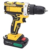 TB096 Akku-Bohrmaschine mit Pistolengriff und 2 Batterien 1 Adapter CW & CCW Hochtorsions-Bohrmaschine AC100‑240V(EU Plug)