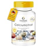 Calciumcitrat - 300mg Calcium pro Tablette - 90 Tabletten - vegan | Warnke Vitalstoffe - Deutsche Apothekenqualität