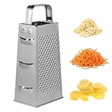 Gadpiparty Multifunktionsreibe Edelstahl 8 Zoll Vierseitige Gemüsereibe und Kartoffelschneider für Zuhause und Küche