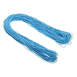 QUARKZMAN 1mm Gewachster Faden 109 Yard Gewachster Polyesterfaden Azure Wachsschnur für Armbandherstellung Halsketten Perlen Schmuckherstellung und DIY-Handwerk