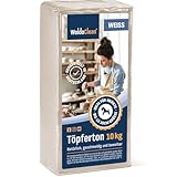 Töpferton Soft Ton 10 kg lufttrockend Körnung 0,5mm - leicht und angenehm zu verarbeiten für Kinder