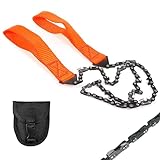 Handkettensäge Outdoor, Taozoey Kompakten Handsägen, Handkettensäge Gürteltasche, 11 zähnen Carbonstahl Handkettensäge, für Camping Garten Survival, zum Sägen von Ästen