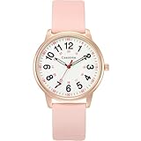 Casotime 30 m wasserdichte Krankenschwesteruhr, leuchtendes, leicht ablesbares Zifferblatt, Sekundenzeiger und 24-Stunden-Militärzeit, langlebiges Silikonband für Krankenschwestern, Mediziner