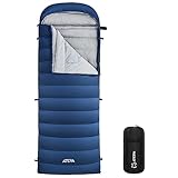ATEPA Schlafsack Winter Outdoor, Daunenschlafsack, Übergröße Ultraleichter, 3 Jahreszeiten Warm, XXL Leichtgewicht, großartiger Komfort, Ideal für Rucksacktouren Erwachsene für Camping, Wandern, Navy
