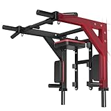 Multifunktionelle Klimmzugstange für die Wandmontage Fitness Dip Station 2 in1 Pull Up Bar Trainings Halterung mit Multifunktionen Wand Belastbarkeit bis 500kg Fitnessstudio für Zuhause